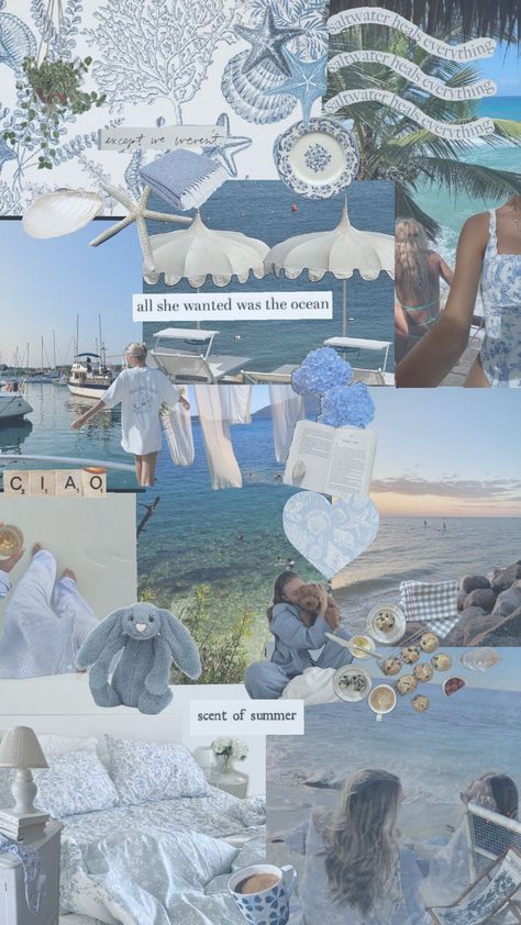 #coastalgranddaughter #summer #vacation #ocean #blue #aesthetic #collage #vintage #besidethesea Summer Aesthetic Collage, Ocean Blue Aesthetic, Vintage Summer Aesthetic, Blue Aesthetic Collage, Aesthetic Names For Instagram, Name For Instagram, Aesthetic Names, Collage Vintage, Aesthetic Collage