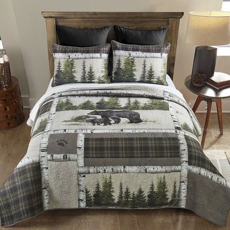 Rustic Quilts, Modern Lodge, King Quilt Sets, King Pillows, King Bedding Sets, Stylish Beds, Rustic Lodge, Queen Bedding Sets, Panel Quilts