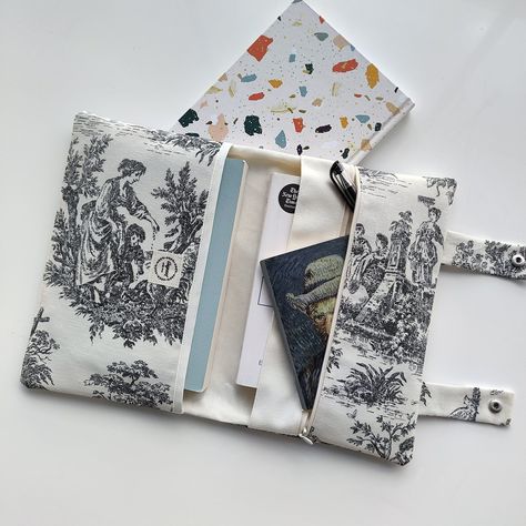 Toile De Jouy Fabric,book Sleeve, Book Bag, Book Purse, Book Protector, Bookish Gifts, Book and Kindle Accessory, Book Cover, Book Pouch - Etsy