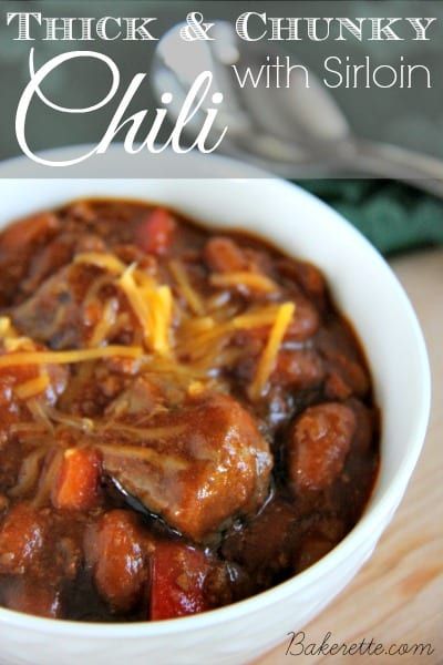 Chunky Chili Recipe, Sirloin Chili, Steak Chili Recipe, Chunky Chili, Sirloin Recipes, Steak Chili, Recipe Crockpot, Chili Recipe Crockpot, Easy Chili