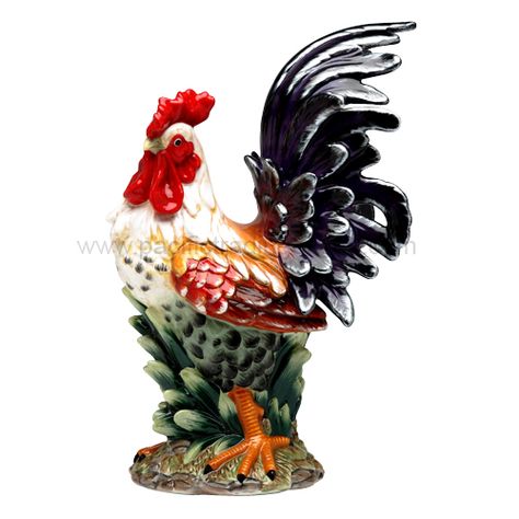 For the kitchen Rooster Collectibles, Rooster Statue, Rooster Kitchen Decor, Country Rooster, Rooster Kitchen, Ceramic Rooster, Morning Rose, Chicken Painting, Rooster Art