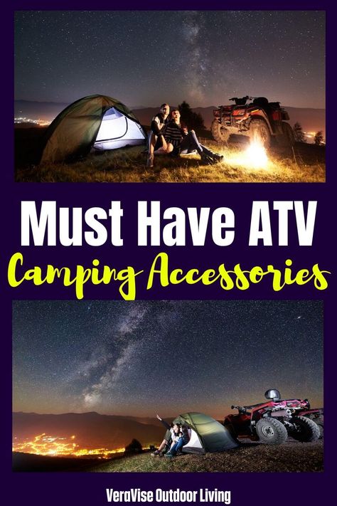 Have you ever considered adding an overnight camping trip to your ATV recreational riding? If so, you are not alone. In fact, a whole new cottage industry has popped up around this idea known as "overlanding". As with any fun outdoor hobby, gear and gadgets are part of the fun. If you've ever thought about overlanding or ATV camping, here's a quick list of the type of ATV camping gear you may need. #atvcamping #atvriding #camping #offroading Side By Side Atv Accessories, Camping Storage Ideas, Atv Camping, Atv Gear, Pelican Photos, Must Have Camping Gear, Camping Gear Gadgets, Rv Camping Trips, Camping Gear List