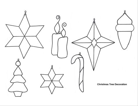 Printable Christmas Ornaments, Christmas Ornament Template, Stained Glass Patterns Free, Ornament Template, Stained Glass Angel, Glass Christmas Decorations, Stained Glass Ornaments, Stained Glass Christmas, Stained Glass Diy