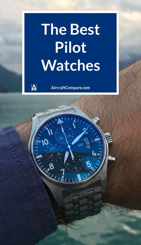 9 of The Best Pilot Watches for Every Budget - Aircraft Compare Aviator Watches For Men, Pilot Watches For Men, Seiko Pilot Watch, Iwc Pilot Watch, Iwc Watches Pilot, Airline Pilot, Iwc Pilot, Seiko Men, Iwc Watches