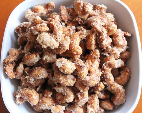 Baseball Park Style Candied Nuts Recipe Praline Almonds, Candied Nuts Recipe, Candied Almonds, Spiced Pecans, Organic Maple Syrup, Vegan Sugar, Nut Recipes, Wild Cherry, Roasted Nuts