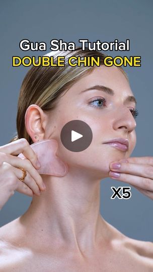 26K views · 347 reactions | Gua Sha tutorial for double chin

Save to remember💛 apply face oil or moisturizer and repeat each move 5 times daily! 

#doublechin #facefitness #facemassage #faceyoga #facialmassage 

Disclaimer: not a medical advice. For education purpose only. Consult with your physician if you have a medical condition. | Valeriia Veksler | girl in red · we fell in love in october Guasha Routine Double Chin, Gua Sha For Double Chin And Jawline, Gu Sha Facial How To Use, How To Use A Gua Sha Stone For Jawline, Gua Sha Face Fat Loss, Anti Itch, Gua Sha Facial, Double Chin, Face Massage