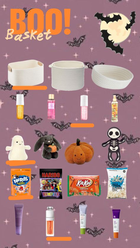 Making A Gift Basket, Halloween Baskets, Healthy School Lunches, Boo Basket, Fractions Worksheets, Cute Room Ideas, Pumpkin Pie, Pumpkin Spice, Gift Baskets