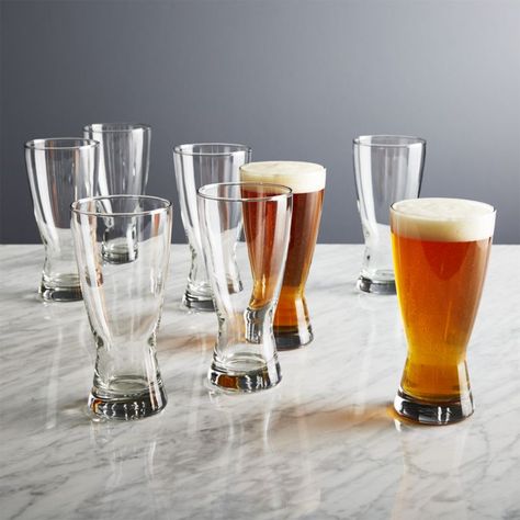 Shop Boxed Beer Glasses, Set of 8. Our boxed set of classic pilsner style beer glasses makes sure you're ready for your next gathering. Beer Themed Birthday Party, Beer Party Decorations, Beer Basket, Beer Tasting Parties, Craft Beer Gifts, Pilsner Beer, Beer Cake, Beer Theme, Wheat Beer