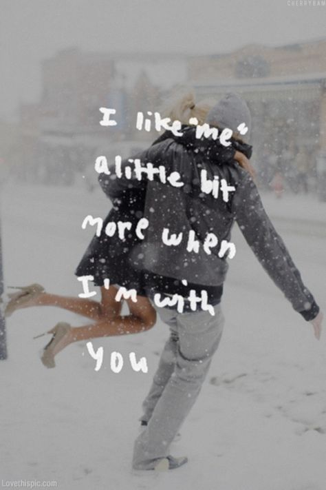 I like me love quotes cute couples winter snow Snow Couple, Fina Ord, Life Quotes Love, Love Me Quotes, The Perfect Guy, Personal Quotes, Couple Quotes, All You Need Is Love, A Quote