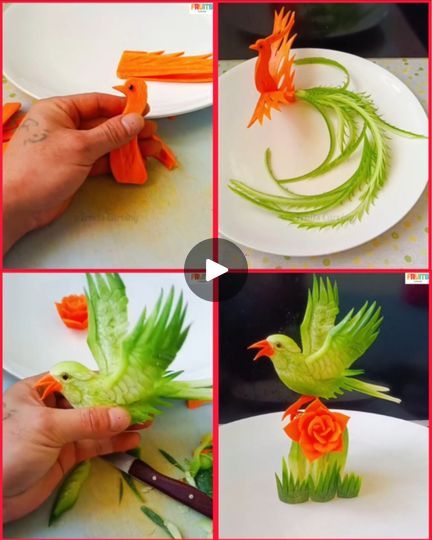 22K views · 1.5K reactions | Amazing Fruits Carving Skills And Decoration| Simple Fruits Carving And Design #viral #trending #fruits #decoration #carving #art | By Fruits Carving | Facebook Fruit Carving Easy Food Art, Carved Fruit Art, Pineapple Parrot Carving, Amazing Fruits, Fruits Carving, Vegetable Design Art Fruit Carvings, Thai Fruit Carving, Fruits Decoration, Fruit And Vegetable Carving