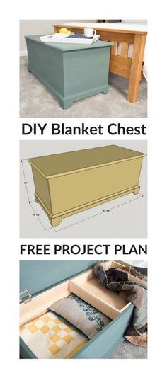 Chest Woodworking Plans, Woodworking Plans Patterns, Diy Blanket, Wood Projects Plans, Storing Blankets, Wood Crafting Tools, Blanket Diy, Learn Woodworking, Blanket Chest