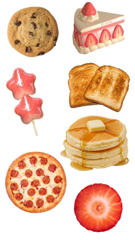 Emoji Food, Cute School Stationary, Scrapbook Printing, Food Stickers, Phone Stickers, Delicious Snacks Recipes, Food Goals, Food Drawing, Diy Prints