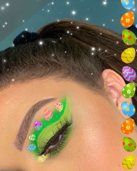 Egg Makeup, Prismacolor Art, Easter Makeup, Eye Makeup Pictures, Visual Poetry, Makeup Room, Easter Hair, Makeup Pictures, Easter Egg Hunt