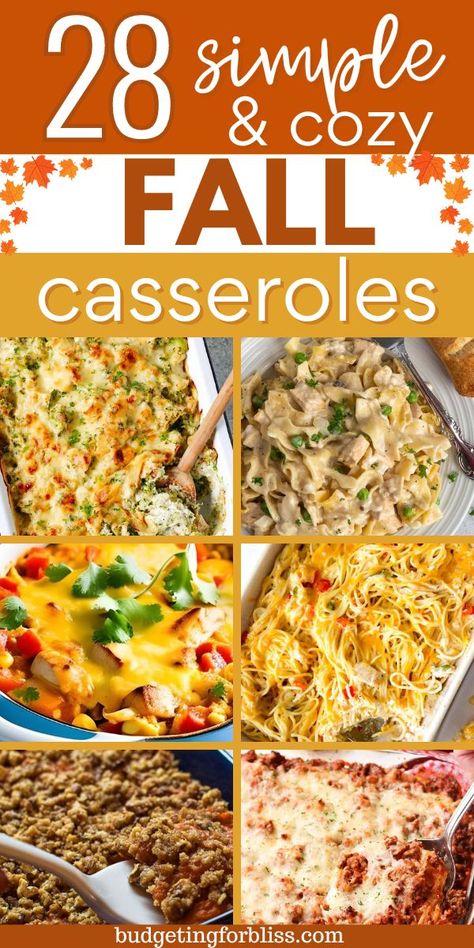 Try these 28 best fall casserole recipes for family dinners. These easy and cozy casseroles are perfect for busy weeknights this fall. Simple comfort foods that everyone will love (even picky eaters!) Fall Casserole Recipes, Fall Casseroles, Top Dinner Recipes, Easy Fall Dinners, Dinner Casserole Recipes, Fall Comfort Food, Best Casseroles, Favorite Recipes Dinner, Beef Casserole Recipes