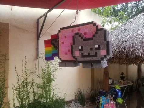 Nyan Cat Birthday Party Ideas, Nyan Cat Birthday, Max Core, Cat Party Decorations, Kitten Birthday Party, Kitten Birthday, 21 Birthday, Cat Birthday Party, Nyan Cat