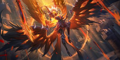 ArtStation - Sun Eater Kayle Lv2 - Legends of Runeterra Eclipse 2023, Dragon Artwork Fantasy, Splash Art, 다크 판타지, Fantasy Setting, Lol League Of Legends, Draw On Photos, Angel Art, Dragon Art