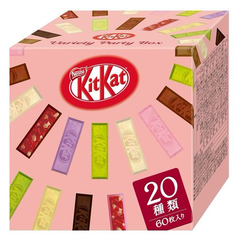 Japanese Kit Kat Variety Party Box Sweets Japanese, Kit Kat Candy, Japanese Kit Kat, Kit Kat Bars, Food Japan, Pop Culture Gifts, Rum Raisin, Chocolate Food, Japanese Candy