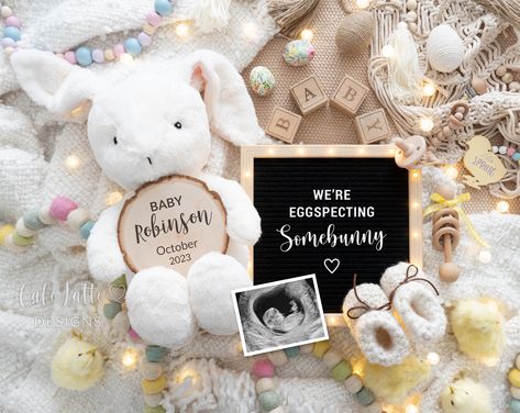 Easter Baby Announcement Digital Reveal For Social Media, Easter Bunny Pregnancy Announcement Digital Image Chicks & Eggs Eggspecting Easter Baby Announcement, Easter Poems, Baby Announcement Digital, Easter Pregnancy Announcement, Baby Due Date Calendar, Baby Due Date, Baby Calendar, Baby Announcement Photos, First Pregnancy