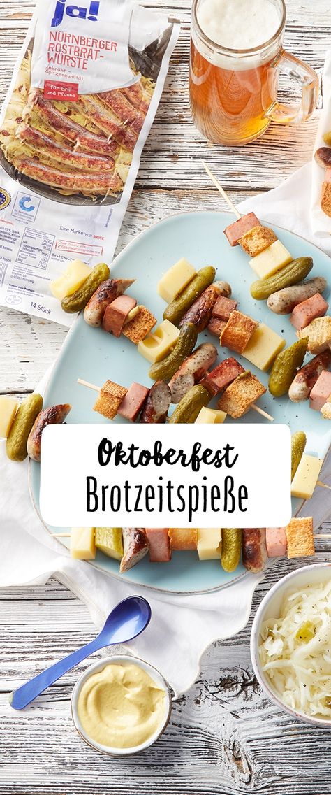 Oktoberfest Appetizer, Octoberfest Party, Oktoberfest Food, Octoberfest Food, Best Pasta Salad, Skewer Recipes, Oktoberfest Party, Party Finger Foods, Party Buffet