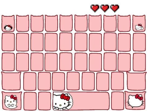 Kawaii Keyboard Theme, Facemoji Keyboard Theme, Hello Kitty Keyboard Wallpaper, Android Keyboard Wallpaper, Hello Kitty Keyboard, Keyboard Template, Cute Aesthetic Keyboard Wallpaper, Lock Screen Ideas, Hello Kitty Wallpapers