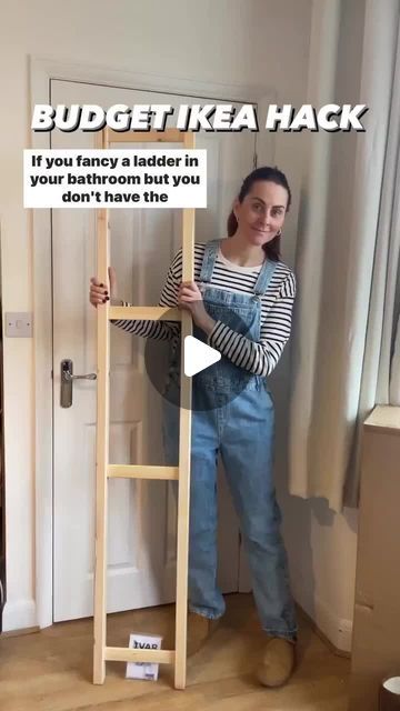 IKEA Hackers | Ideas & Hacks on Instagram: "We can't get enough of @bangonstyle's lovely DIY bathroom towel ladder. It's absolutely fabulous and gives off major #bathroomgoals.  Catch Deborah @bangonstyle for more affordable DIYs and hacks." Towel Ladders For Bathroom, Ikea Ladder, Towel Ladder Bathroom, Bathroom Towel Ladder, Bathroom Ladder, Diy Blanket Ladder, Towel Ladder, Bathroom Hacks, Ikea Bathroom