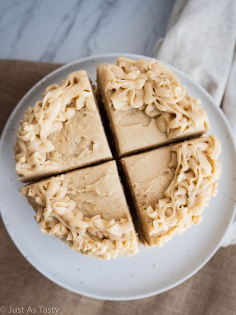 Butterscotch Cake - Gluten Free, Eggless - Just As Tasty Butterscotch Frosting, Butterscotch Cake, Gluten Free Ice Cream, Salted Caramel Ice Cream, Caramel Ice Cream, Gluten Free Cake, Gf Desserts, Decadent Cakes, Gluten Free Sweets