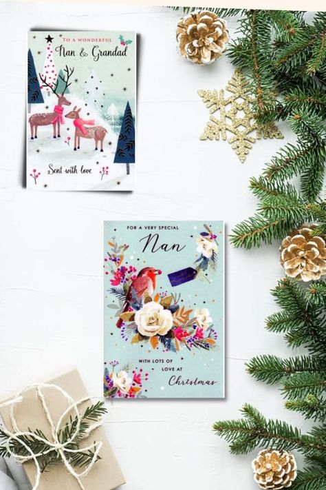 Adding some sparkle to your day with this amazing CHRISTMAS CARD of 'NAN AND GRANDAD' CHRISTMAS CARD! ✨ • Christmas Card, Christmas Cards, Sparkle, Christmas