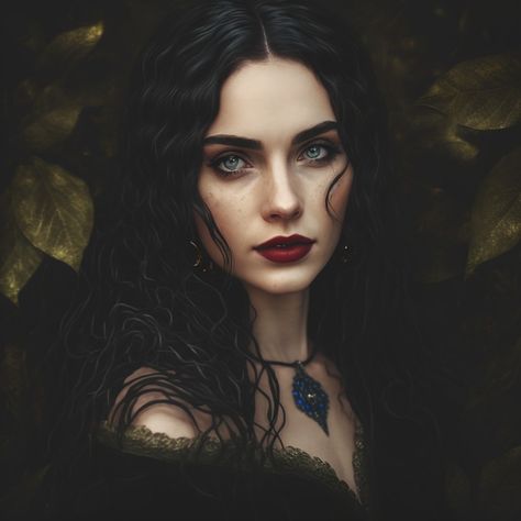 Black Hair Female Character Art, Black Hair Blue Eyes, Fantasy Portraits, Female Character Inspiration, High Fantasy, Arte Fantasy, Dark Photography, Eye Art, Fantasy Clothing