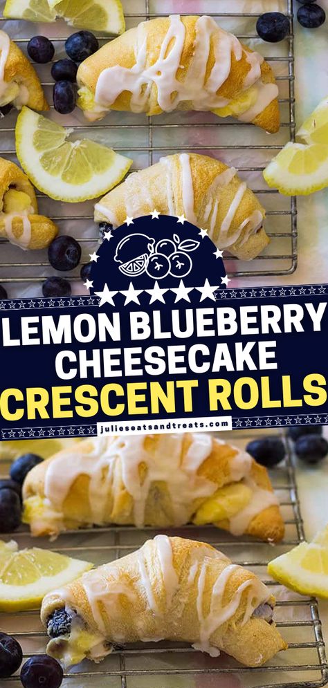 Lemon Blueberry Cheesecake Crescent Rolls Best Homemade Cheesecake Recipe, Cheesecake Crescent Rolls, Crescent Roll Recipes Dessert, Homemade Cheesecake Recipes, Crescent Roll Cheesecake, Lemon Blueberry Cheesecake, Cake Easter, Crescent Recipes, Easter Breakfast