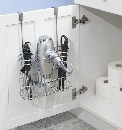 If you have a lot of roommates and only one bathroom, keep your beauty tools organized and out of sight with this organizer. Bathroom Cabinet Organization, Trendy Apartment, Bathroom Counters, Apartment Bathroom, Trendy Bathroom, Bathroom Storage Cabinet, Blow Dryer, Cabinet Organization, Bathroom Cabinets