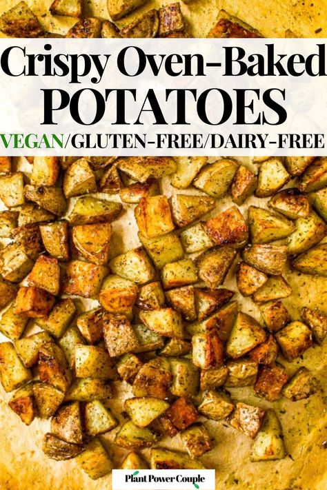 Oven Cooked Potatoes Recipes, Potatoes In Oven Crispy, Quick Oven Roasted Potatoes, Roasted Hashbrown Potatoes, Cubed Roasted Potatoes, Roasted Potatoes In Oven Easy, Potato Oven Baked, Oven Baked Fried Potatoes, Baked Potato Cubes In Oven