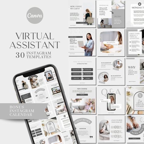 10+ engaging Instagram post templates for virtual assistants to boost their #Virtual_Assistant_Instagram_Posts #Aesthetic_Instagram_Posts #Post_Template_Instagram #Instagram_Calendar Virtual Assistant Instagram Posts, Post Template Instagram, Instagram Calendar, Editable Birthday Cards, Instagram Photoshop, Instagram Branding Design, Instagram Profil, Brand Aesthetic, Publication Instagram