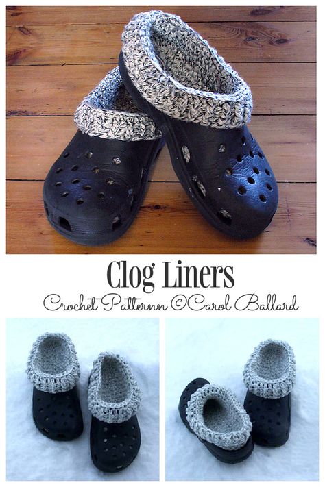 Clog Liners Crochet Patterns Slipper Pattern, Crochet Slipper, Crochet Slippers Free Pattern, Crochet Shoes Pattern, Crochet Slipper Pattern, Crochet Boots, Stylish Crochet, Crochet Booties, Crochet Socks