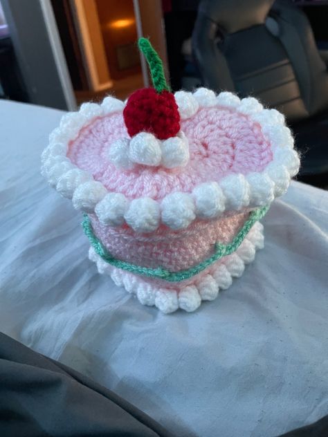 Heart Cake, Crochet Heart, Cake, Crochet