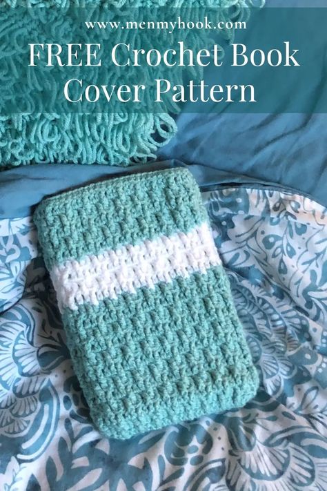 Make your own easy crochet book cover today with the Marian Bay Book Cover Pattern. Simple and stylish this pattern works up quickly and is available for FREE on my blog Book Case Crochet, Crochet Book Sleeve Free Pattern, Crochet Book Sleeve Pattern, Book Cover Pattern, Crochet Book Sleeve, Crochet Book Cover, Book Cover Diy, Cute Diy Projects, Mattress Stitch