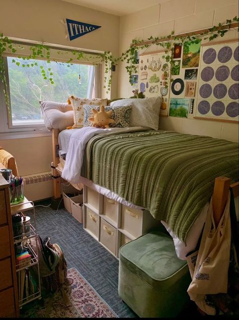 cozy dorm room  aesthetic cozy dorm room  aesthetic vintage cozy dorm room  aesthetic green cozy dorm room  aesthetic pink cozy dorm room  aesthetic blue cozy dorm room  aesthetic black Green College Dorm Aesthetic, Green Dorm Room Aesthetic, Cozy Dorm Room Aesthetic, Green Dorm Room Ideas, Green Dorm Room, Room Aesthetic Vintage, Room Aesthetic Cozy, Dorm Room Aesthetic, Dorm Room Layouts