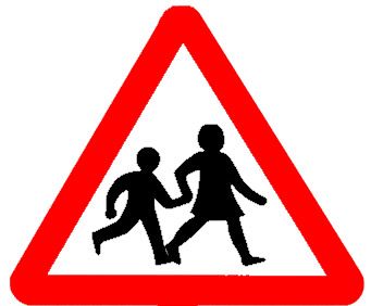 caution, school children crossing ahed Road Safety Poster, Road Traffic Signs, Poetry Day, Peace Poster, Crossing Sign, Traffic Signs, Kids Signs, Road Sign, Road Safety