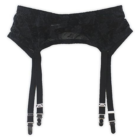 TVRtyle Women's Mysterious Sexy Black 4 Vintage Metal Clips Garter Belts for Stockings (Medium) Vintage Garter Belt, Vintage Garter, Catwoman Cosplay, Garter Belts, Vintage Styling, Dress With Stockings, Vintage Stockings, Leather Skirts, Playroom Furniture