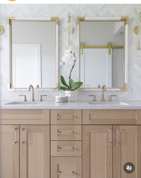 Herringbone Vanity Backsplash, Bathroom Vanity Herringbone Backsplash, Powder Room Herringbone Tile Wall, Beige Herringbone Tile Floor, Beige Herringbone Backsplash, Tan Herringbone Tile Floor, Vanity Backsplash, Primary Bath, Herringbone