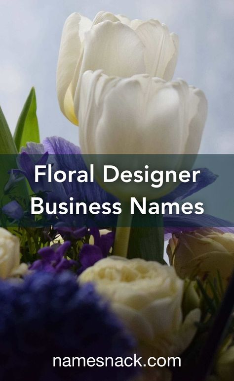 Happy, creative business name ideas for your floral design business. Floral Business Names, Florist Name Ideas, Flower Shop Names Ideas, Flower Business Names, Creative Business Names List, Buisness Name Ideas, Spring Flowers Names, Design Company Names, Shop Name Ideas