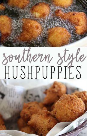 Deep-fried little balls of savory cornbread. How can you go wrong with our fried-and-true recipe for Southern Style Hushpuppies? via @Buy This Cook That Deep Fryer Recipes, Savory Cornbread, Southern Bbq, Hush Puppies Recipe, Southern Recipes Soul Food, Comfort Food Southern, Southern Cooking, Southern Recipes, Comfort Foods