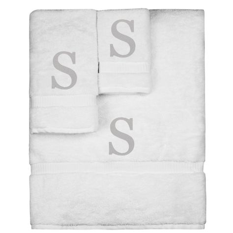 PRICES MAY VARY. Set Contains: 1 x Bath Towels ( 27" x 54" inches), 1 x Hand Towels (16" x 30" inches), 1 x Washcloths ( 13"x13" inches) Premium Quality : where the new design with 750 GSM high quality cotton guarante durability and soft texture with long use, 100% made of pure natural high-quality Turkish cotton. Wonderful design: it complement your home style, with the custom design and embroidered initials it will look incredible in the bathroom. As a gift: it present a personalized gift for Fluffy Bath Towels, Personalized Thank You Gifts, Initial S, Monogram Towels, Embroidered Initials, Embroidered Towels, Block Lettering, Turkish Towels, Student Gifts