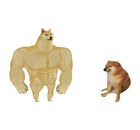 Swole Doge vs. Cheems - Best quality template | Swole Doge vs. Cheems | Know Your Meme Template Meme, ماثيو ماكونهي, Star Wars Meme, Blank Memes, Doge Meme, Meme Maker, Clean Memes, Save Your Life, Memes Br