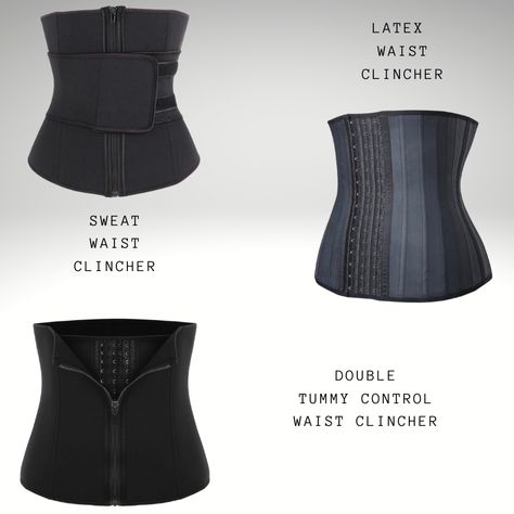 Waist Trainer Before And After, Waist Clincher, Black Corset Belt, Waist Trainer Belt, Cincher Corset, Flatten Tummy, Latex Waist Trainer, Waist Trainers, Corset Outfit