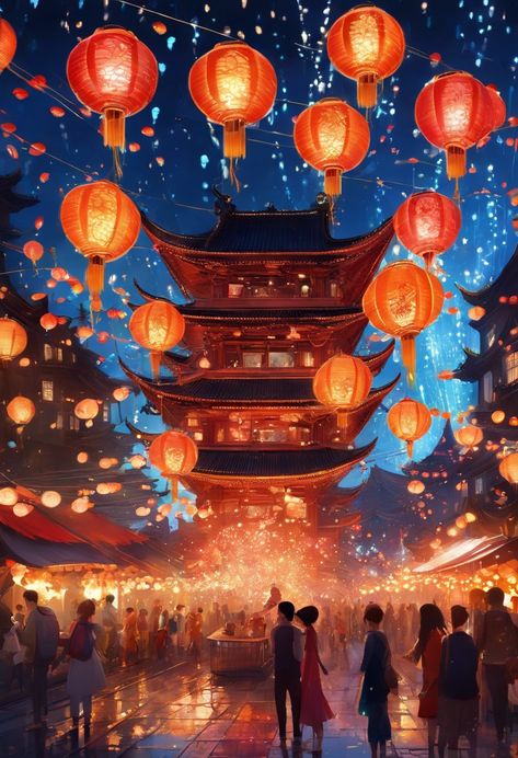 whimsical lantern festival Check more at https://paintlyx.com/whimsical-lantern-festival/ Huevember 2024, Chinese Lantern Festival, Lantern Festival, Chinese Lanterns, Event Themes, New Perspective, Lantern Lights, Performance Art, Lanterns