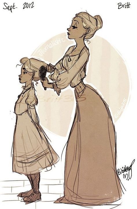 Mother and daughter getting child ready for day for early childhood (or young adulthood)? 인물 드로잉, 캐릭터 드로잉, Character Sketches, Arte Sketchbook, Poses References, Mother And Daughter, Character Design References, Drawing Poses, Drawing Reference Poses