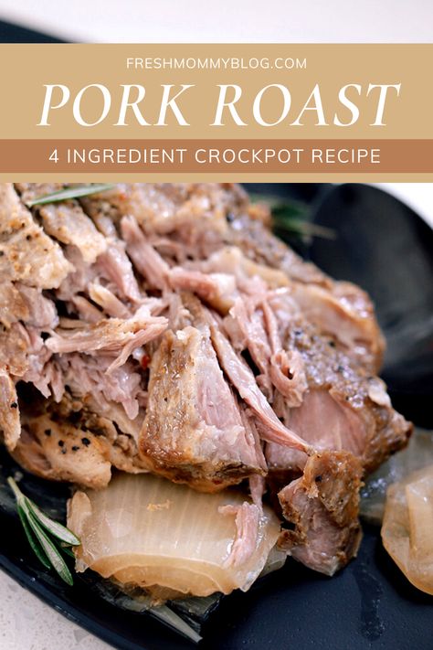 Family Dinner recipes. Easy dinner ideas. Dinner Ideas. Meal Ideas. Crockpot recipes. This Incredibly Tender Slow Cooker Pork Roast Recipe is made with only 4 ingredients and will easily became a family favorite. Click here! Slow Cooker Pork Roast Recipe, Pork Roast Crock Pot Recipes, Pork Picnic, Paleo Entrees, Pork Roast Recipe, Crockpot Roast Recipes, Crockpot Pork Roast, Slow Cooker Pork Roast, Pot Roast Crock Pot Recipes