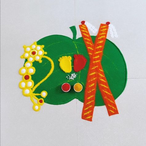 Beautiful rangoli for Dussehra 🙏 Rangoli For Dussehra, Dussehra Rangoli Designs, Dussehra Rangoli, Navratri Rangoli, Art Satisfying, Easy Rangoli Designs Diwali, Rangoli Art, Rangoli Designs Diwali, Beautiful Rangoli