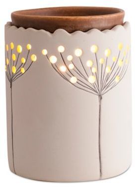 AmbiEscents Dandelion Ceramic Wax Warmer #ceramic #dandelion #waxwarmer #white #home #homedecor #affiliatelink #commissionlink Ceramic Lantern, Pottery Handbuilding, Ceramics Projects, Ceramics Ideas Pottery, Wax Warmer, Wax Warmers, Pottery Designs, Fragrance Wax, Ceramic Design