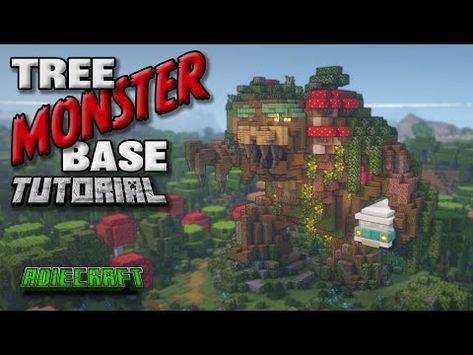 GIANT Minecraft TREE MONSTER Base Tutorial - Tree Base Tutorial w/ World Download & Interior - 1.17 - YouTube Monster Base, Massive Tree, Base Tutorial, Minecraft Tree, Tree Monster, Tree Tutorial, Mumbo Jumbo, Minecraft Inspiration, Tree Base